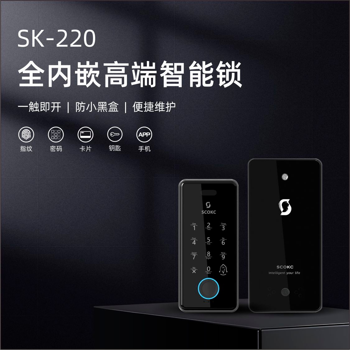 SK-220 全内嵌高端智能锁